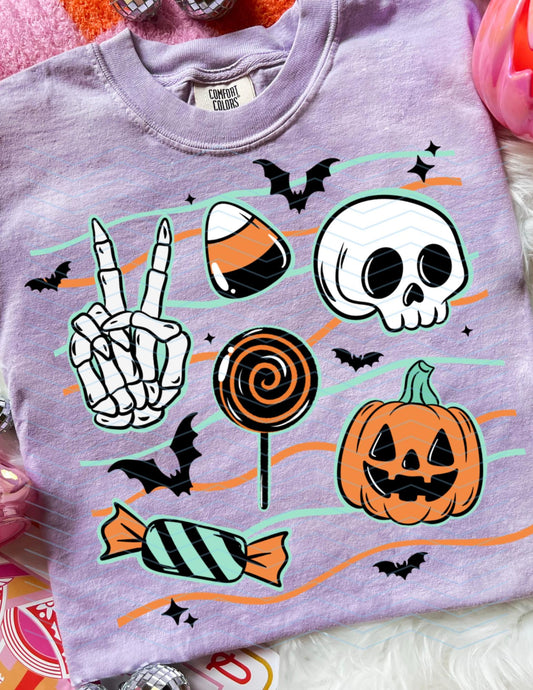 Halloween, Retro, Collage, DTF Transfer