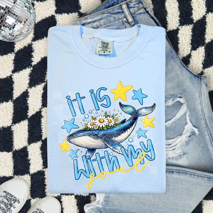 With My Soul, Whale, DTF Transfer