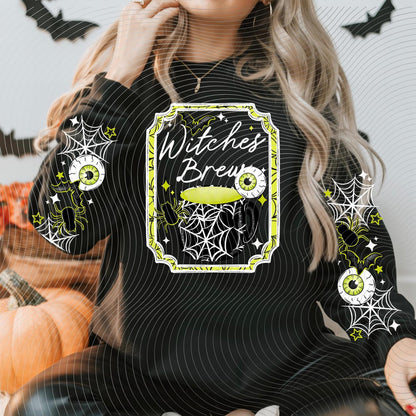 Witches, Brew, Cauldron, Halloween, Sleeves, DTF Transfer