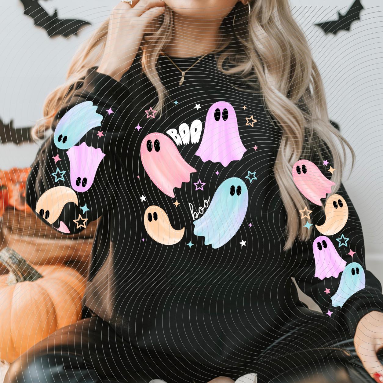 Pastel, Ghosts, Halloween, DTF Transfer