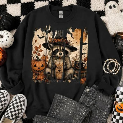 Raccoon, Halloween, Witch,  DTF Transfer