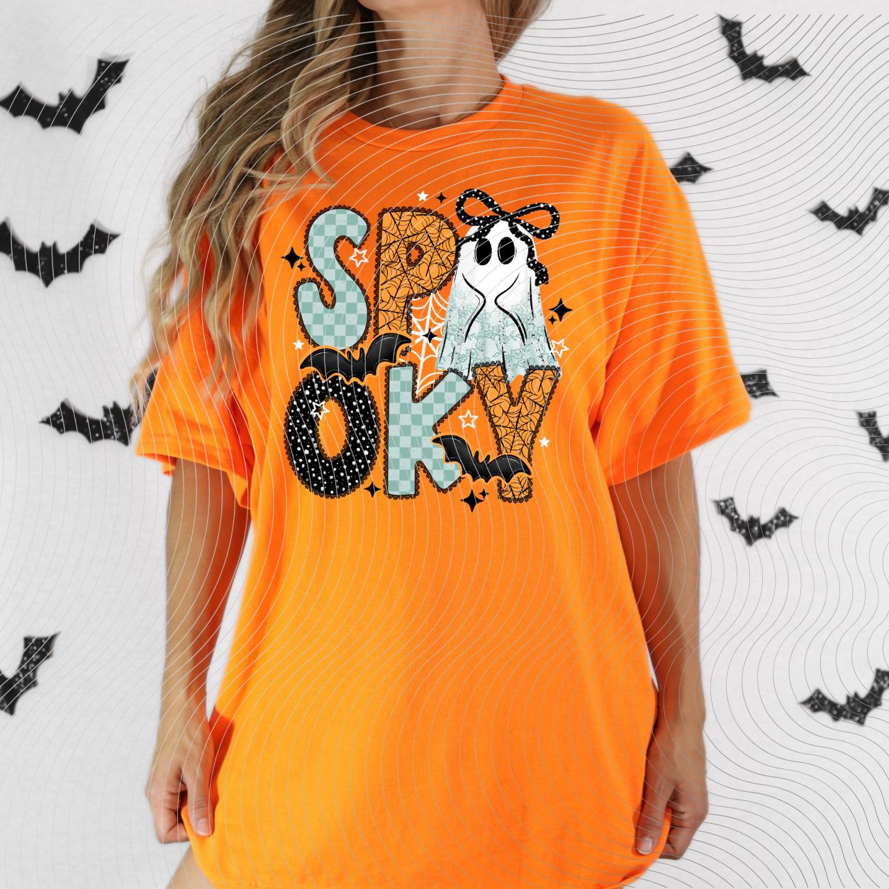 Spooky, Halloween, Ghost,  DTF Transfer