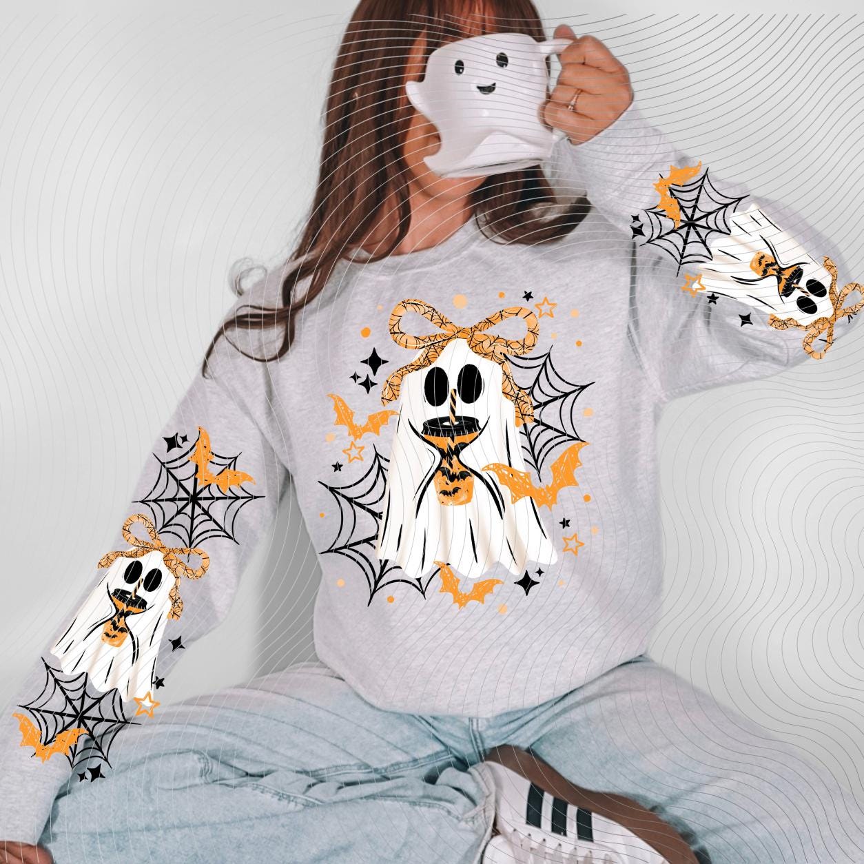 Coffee, Halloween, Ghost,  DTF Transfer