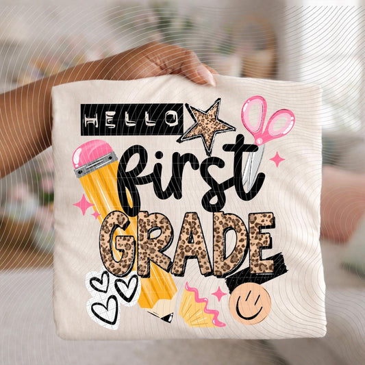 First Grade, Back To School, DTF Transfer