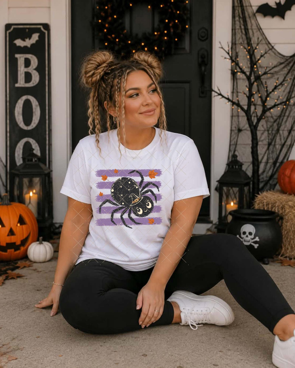 Spider, Striped, Halloween, DTF Transfer