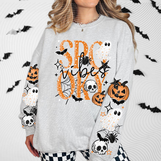 Spooky Vibes, Halloween, Ghost,  DTF Transfer