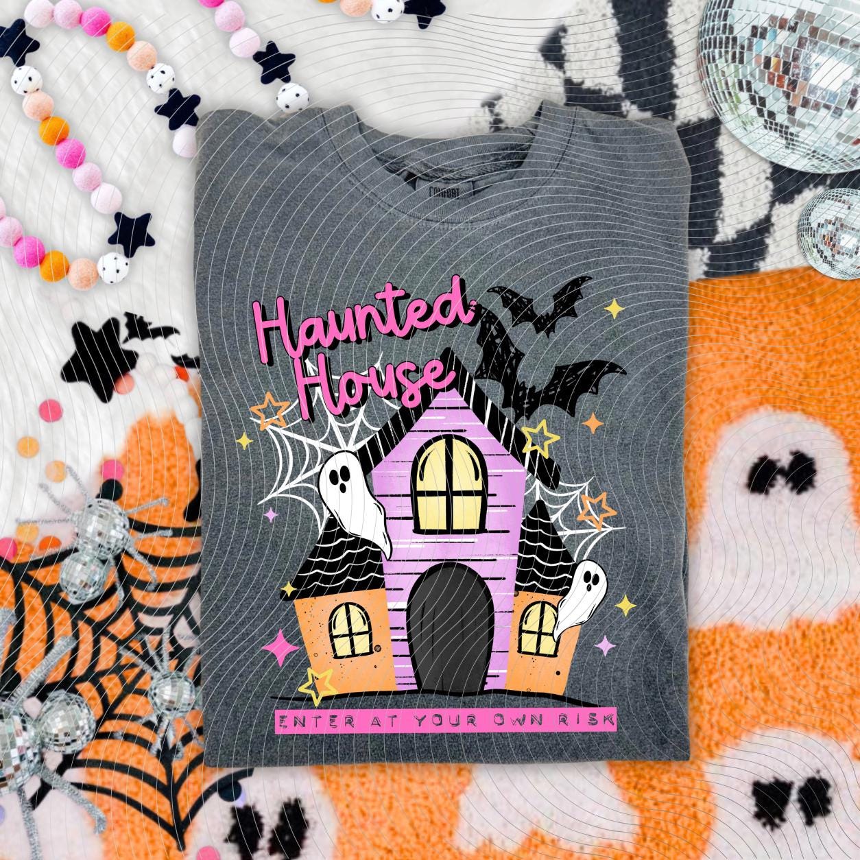 Haunted, House, Halloween, DTF Transfer