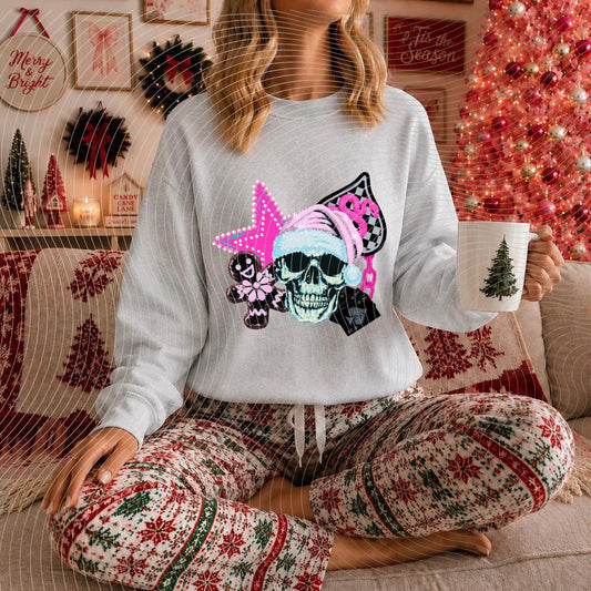 Rock, Skeleton, Retro, Christmas, DTF Transfer