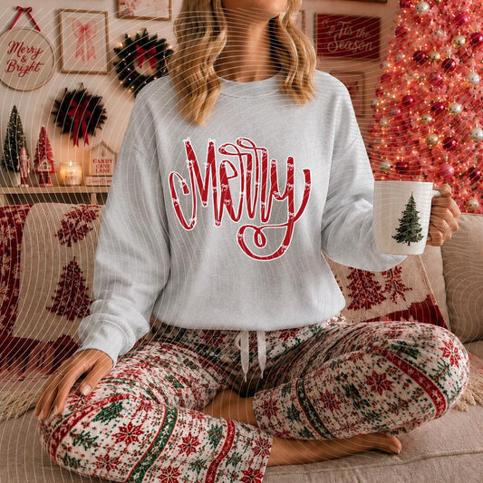 Merry, Bows, Christmas, DTF Transfer