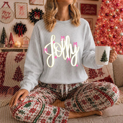 Jolly, Bows, Christmas, DTF Transfer