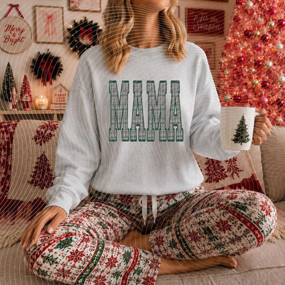 Plaid, Mama, Christmas, DTF Transfer