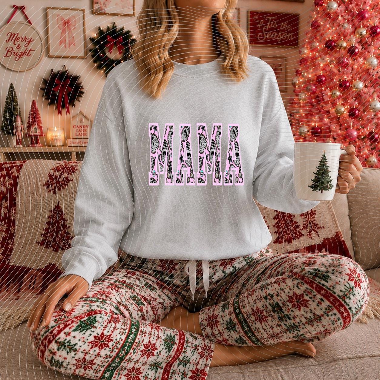 Mama, Christmas, DTF Transfer