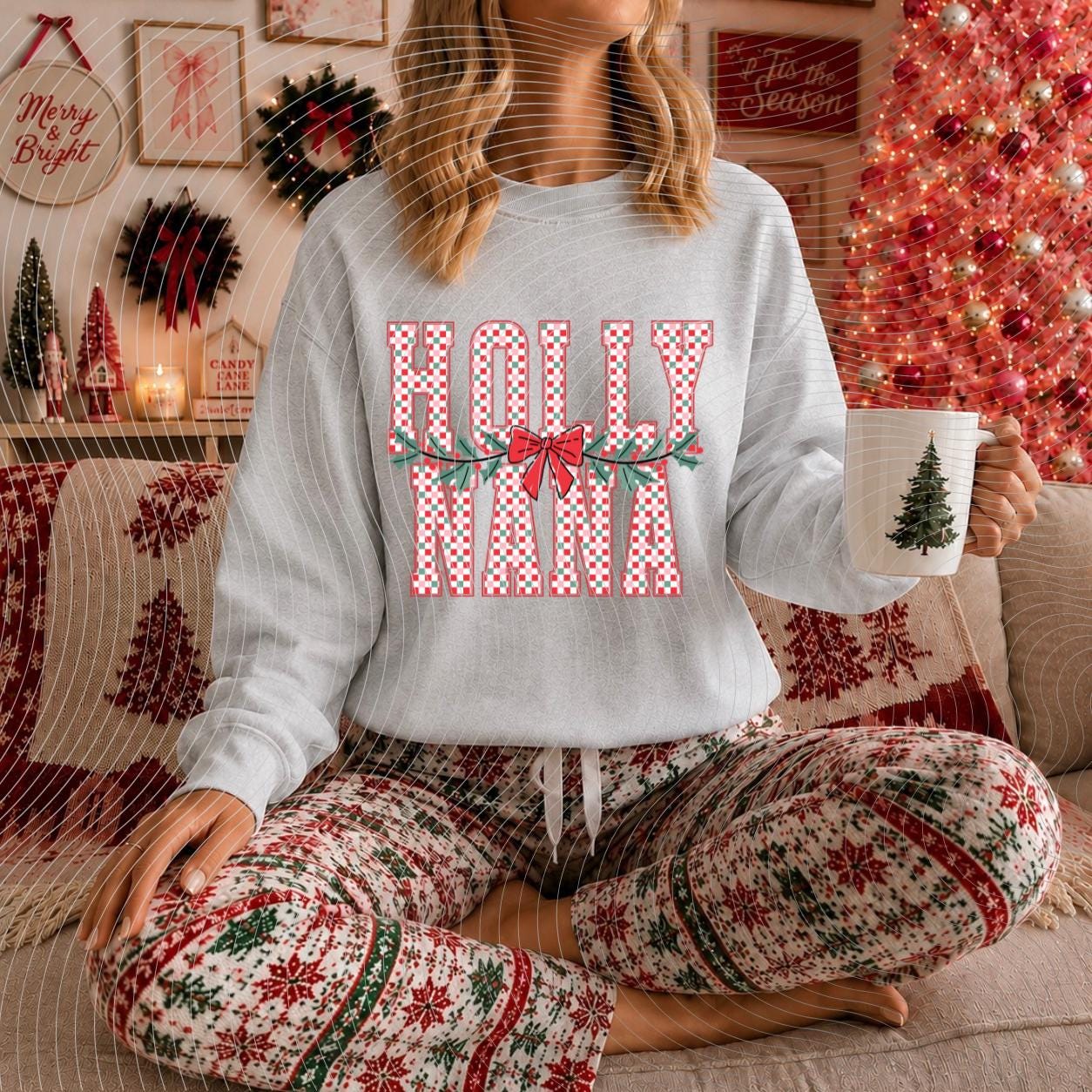 Holly, Nana, Christmas, DTF Transfer