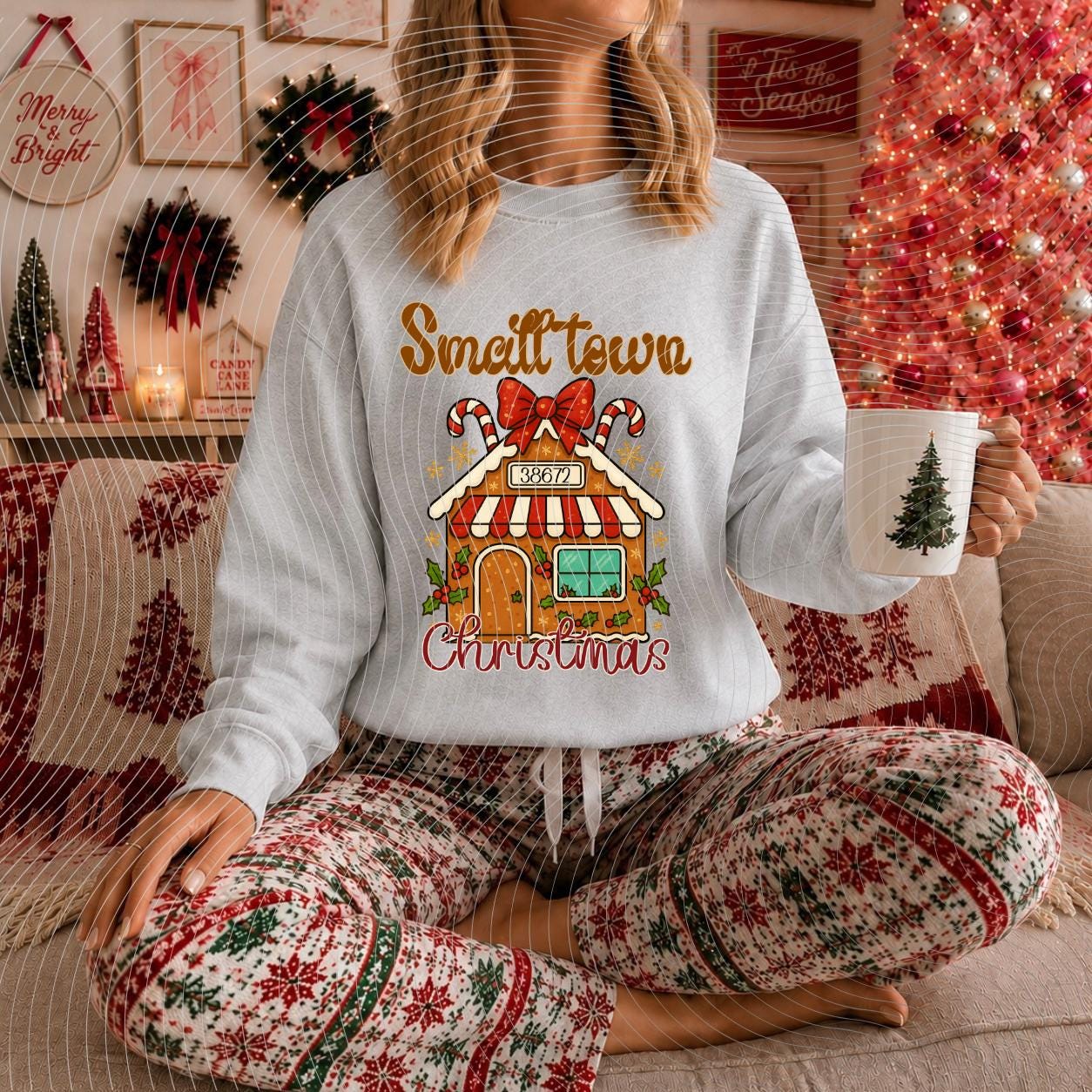 Small, Town, Christmas, DTF Transfer