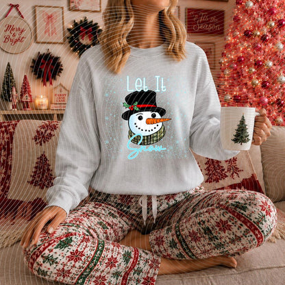 Let It Snow, Snowman, Christmas, DTF Transfer