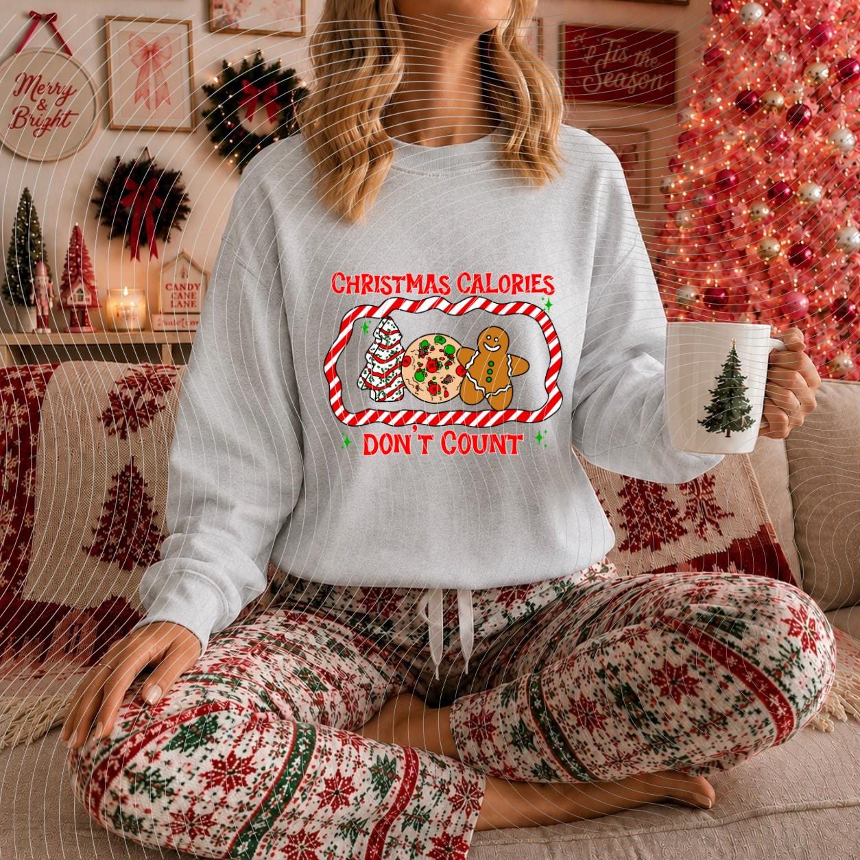 Christmas, Calories, DTF Transfer