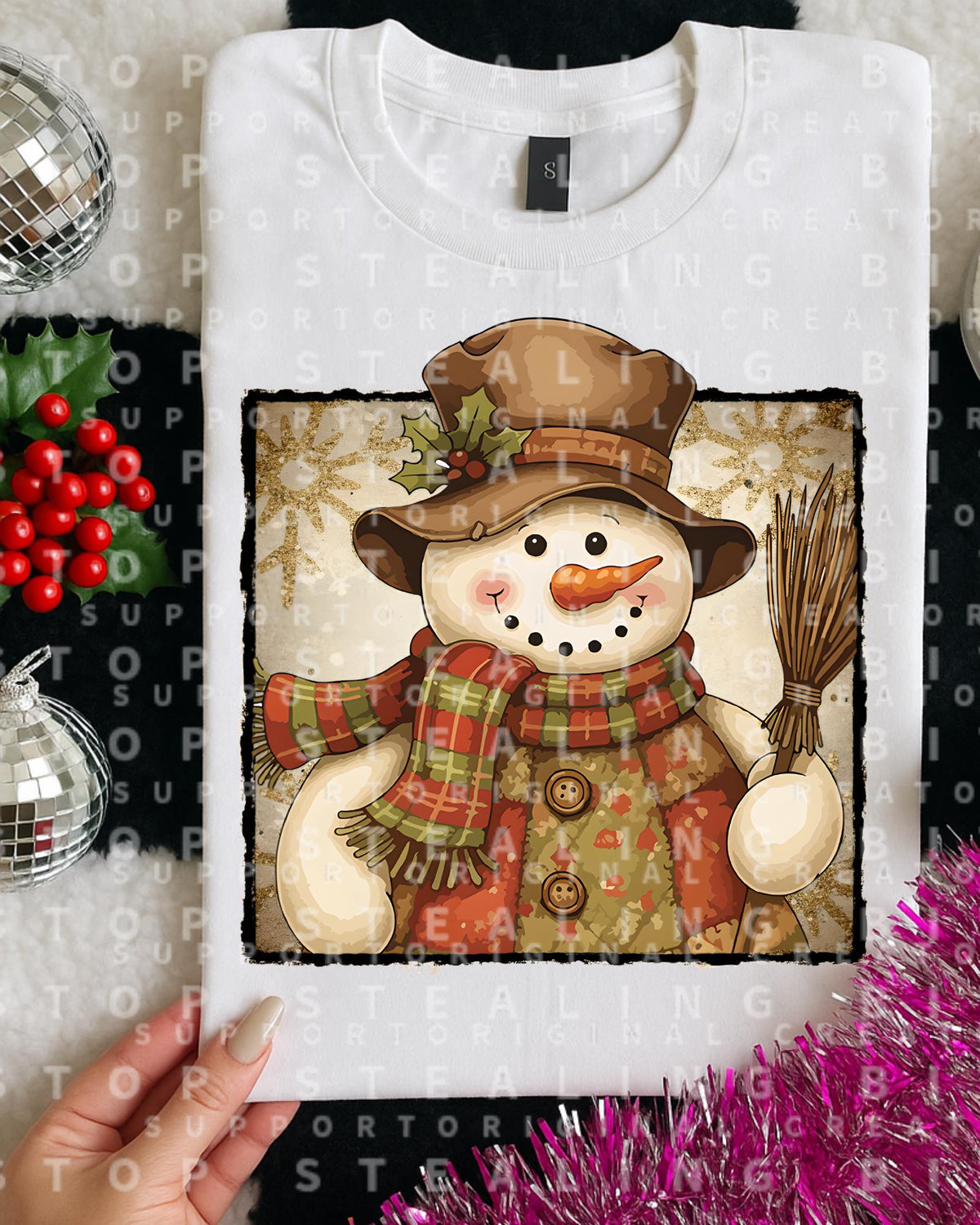 Snowman, Christmas, DTF Transfer