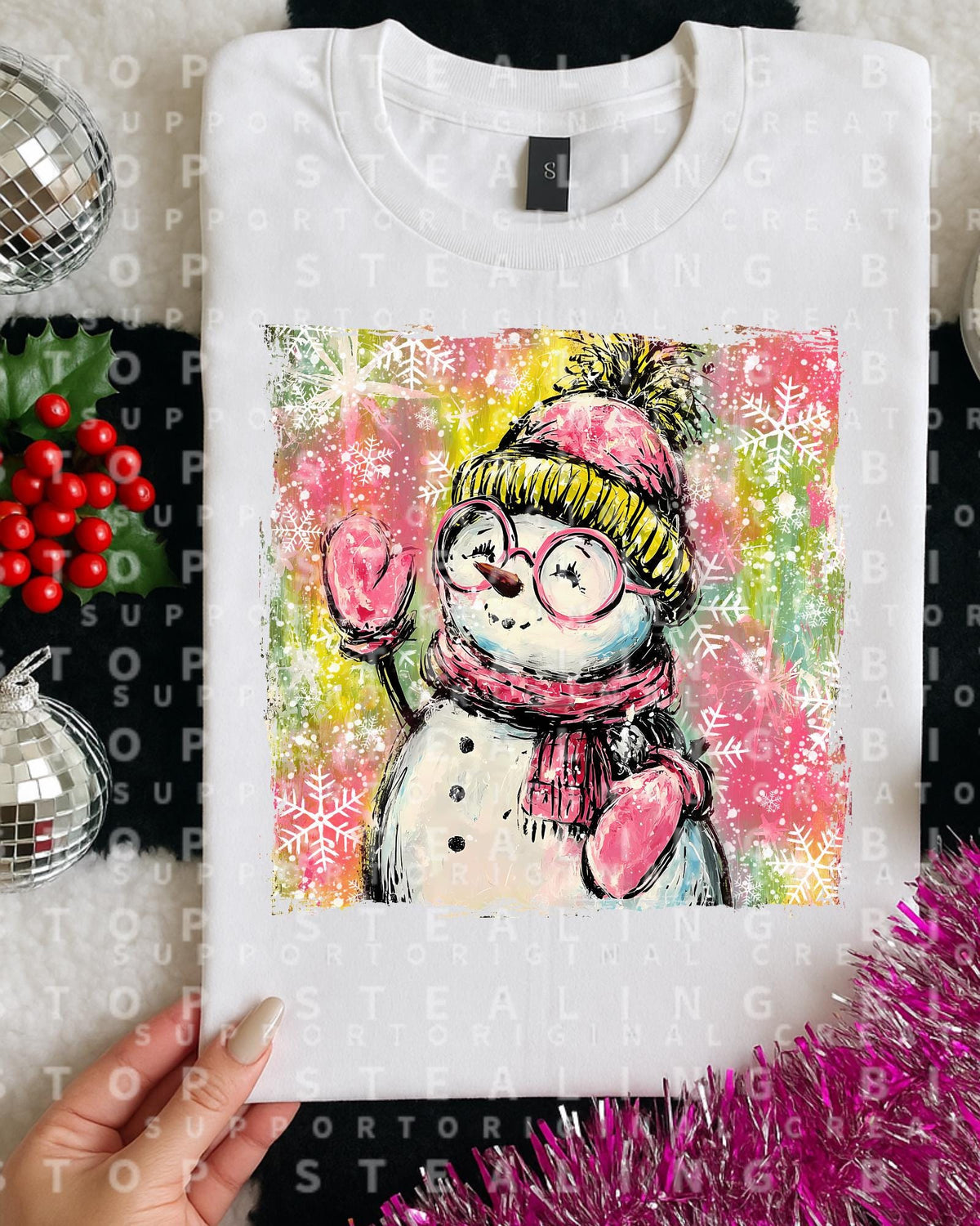 Snowman, Christmas, DTF Transfer