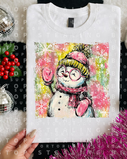 Snowman, Christmas, DTF Transfer