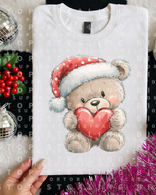 Teddy, Christmas, DTF Transfer