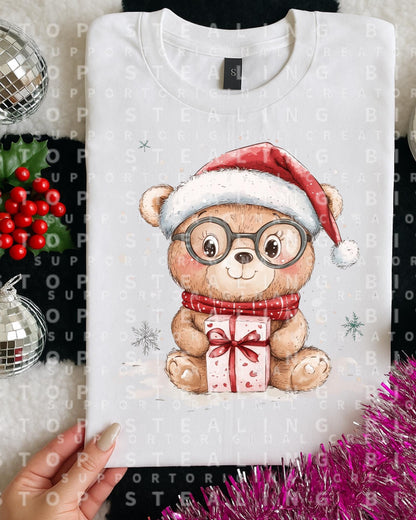 Teddy, Christmas, DTF Transfer