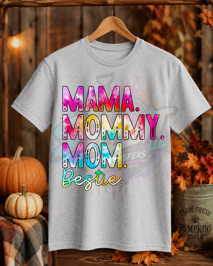Mama, Mommy, Mom, Bestie, DTF Transfer