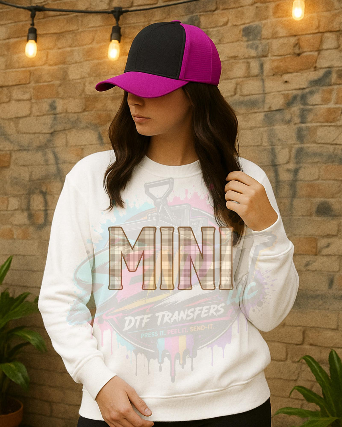 Mini, Plaid, DTF Transfer