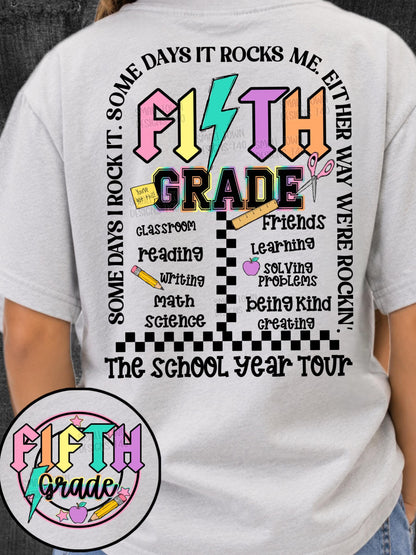 Fifth Grade, Back To School, DTF Transfer