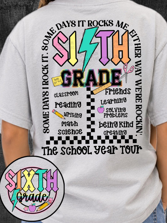 Sixth Grade, Back To School, DTF Transfer
