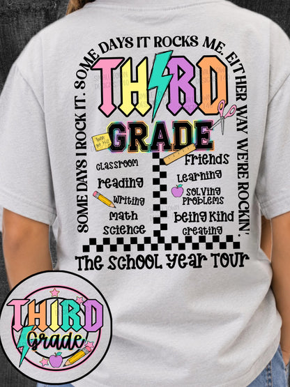 Third Grade, Back To School, DTF Transfer