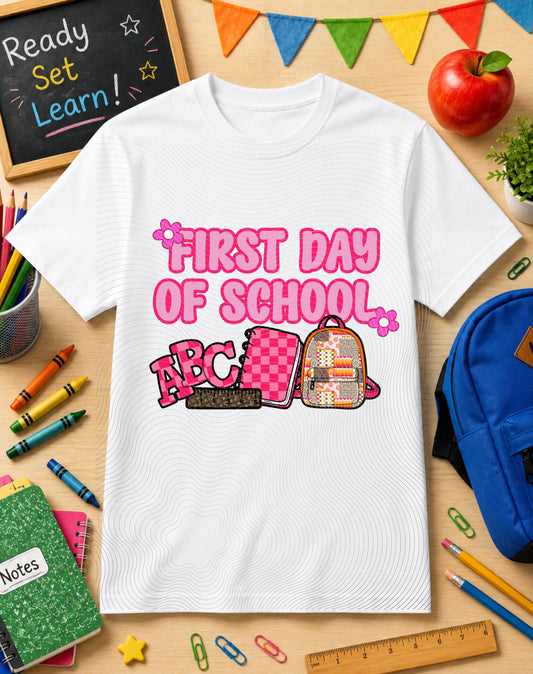 First Day, Back To School, DTF Transfer