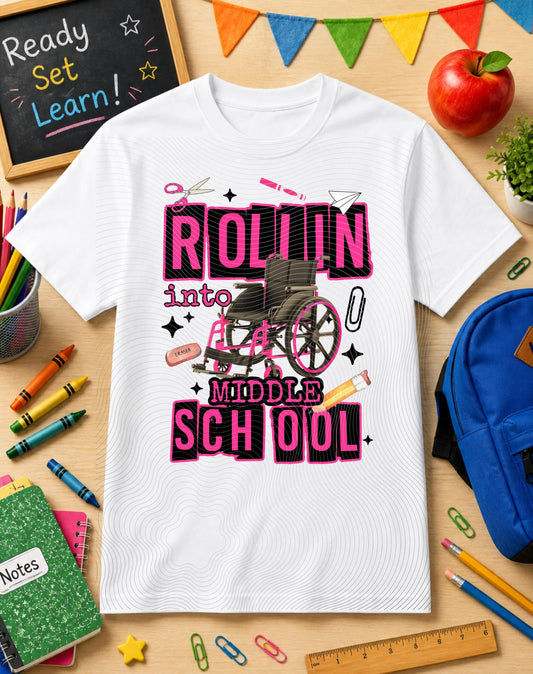 Rollin, Middle School, Back To School, DTF Transfer