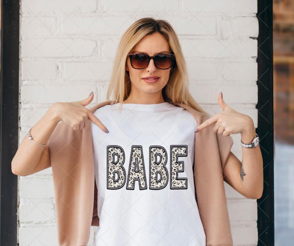 Babe, Leopard, DTF Transfer