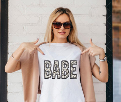 Babe, Leopard, DTF Transfer
