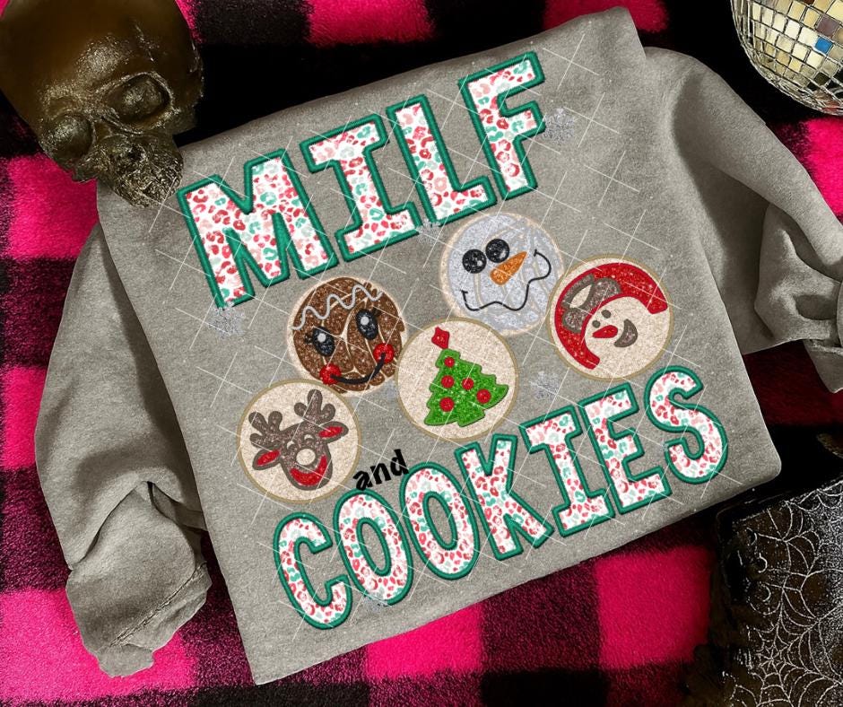 Milf, Cookies, Christmas, DTF Transfer