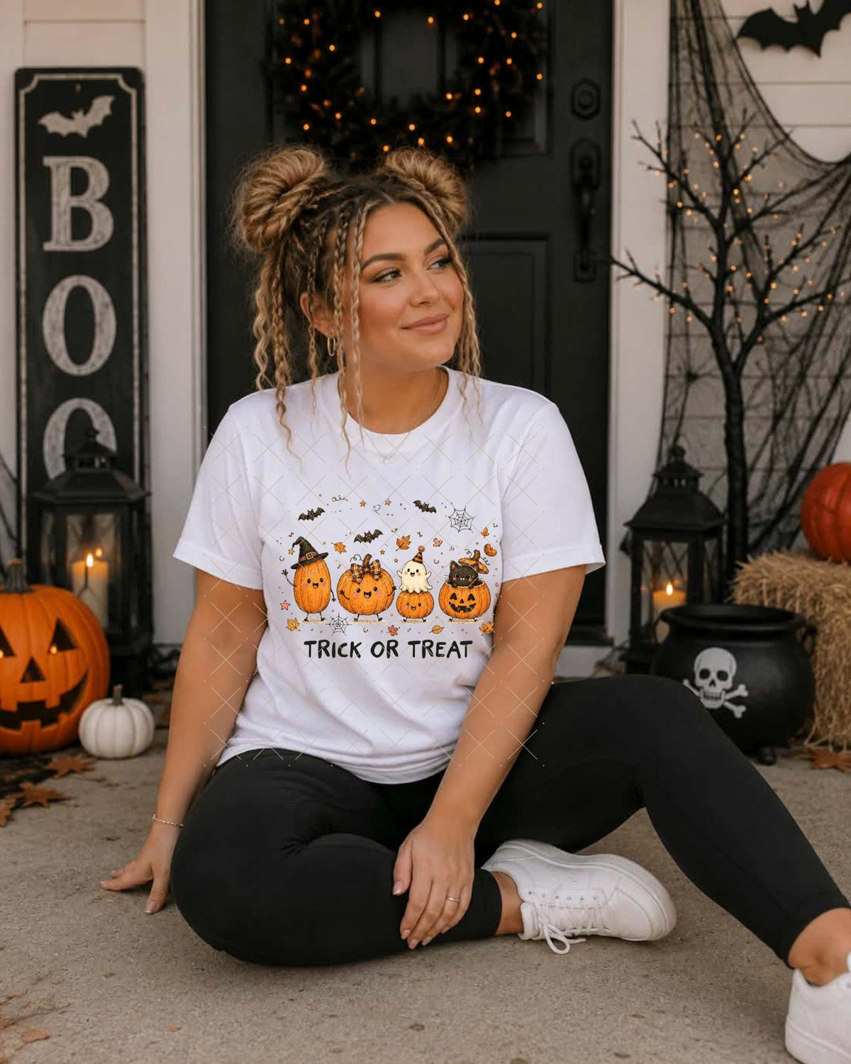 Trick Or Treat, Halloween, Pumpkins, DTF Transfer