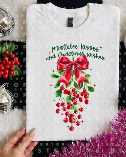 Mistletoe, Kisses, Christmas, DTF Transfer