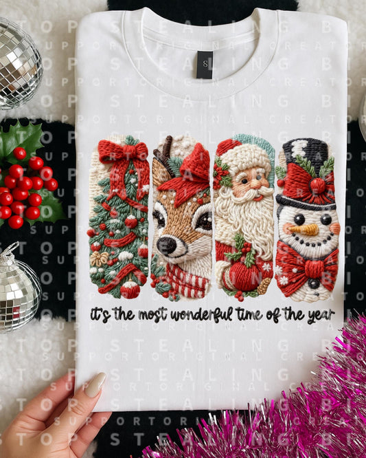 Most Wonderful Time, Christmas, DTF Transfer