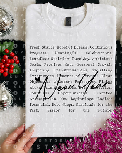 New Year, Christmas, DTF Transfer