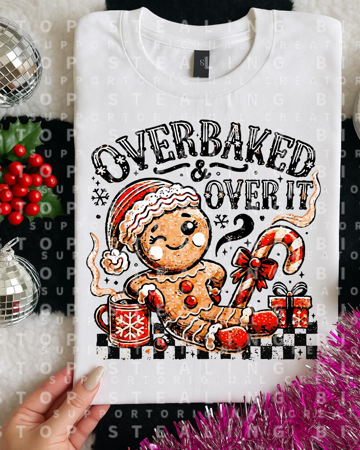 Overbaked, Christmas, DTF Transfer