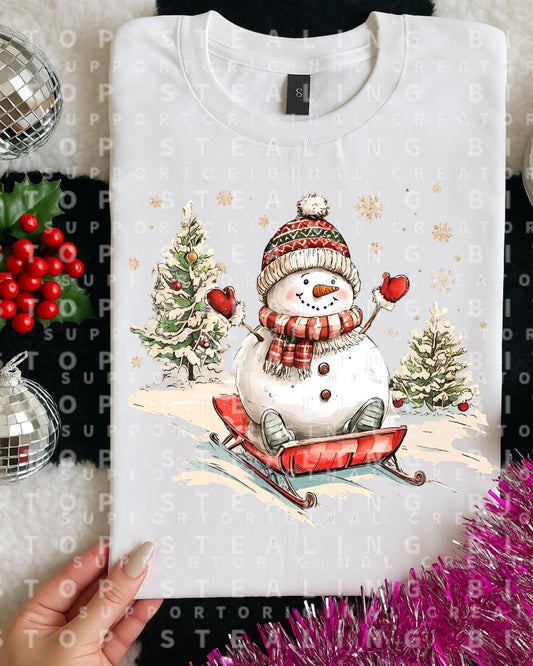 Snowman, Christmas, DTF Transfer