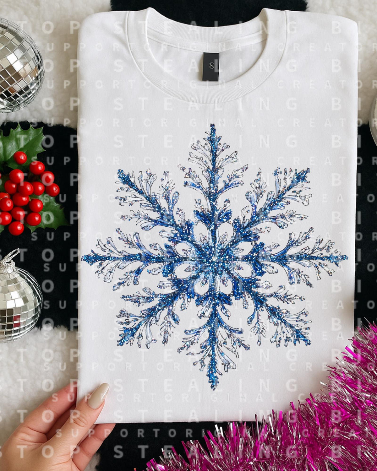 Snowflake, Christmas, DTF Transfer