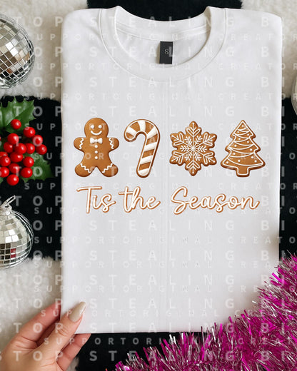 Tis The Season, Cookie, Christmas, DTF Transfer