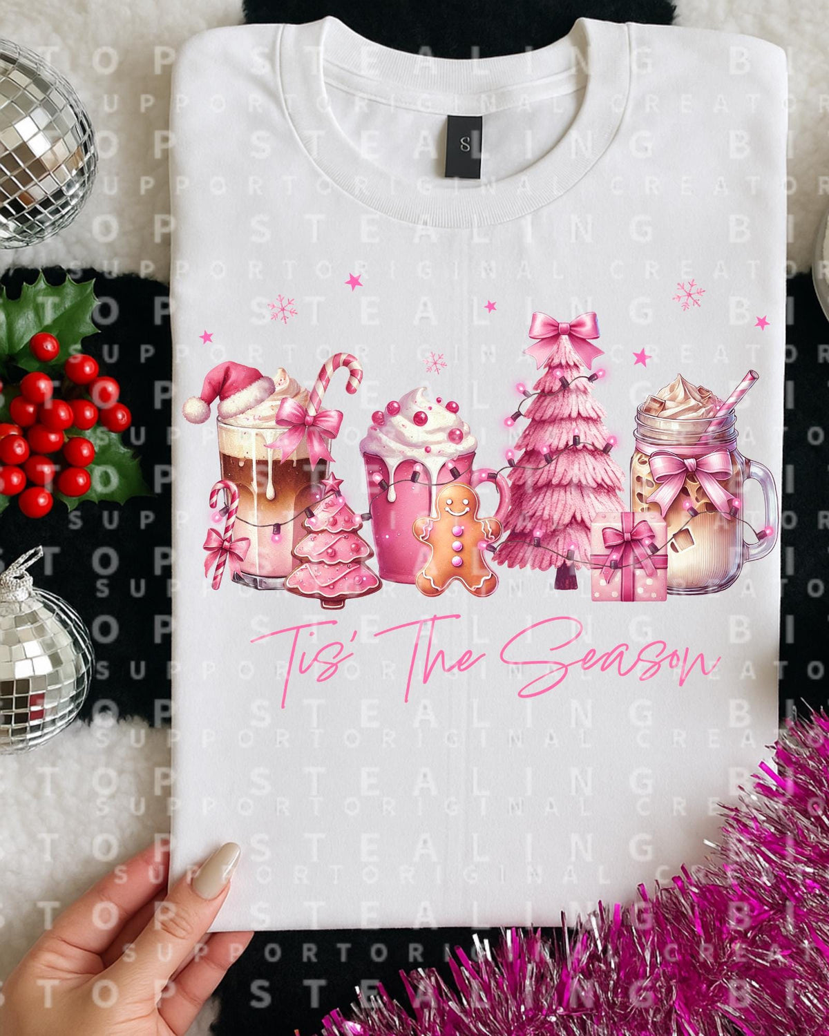 Tis The Season, Coffee, Christmas, DTF Transfer