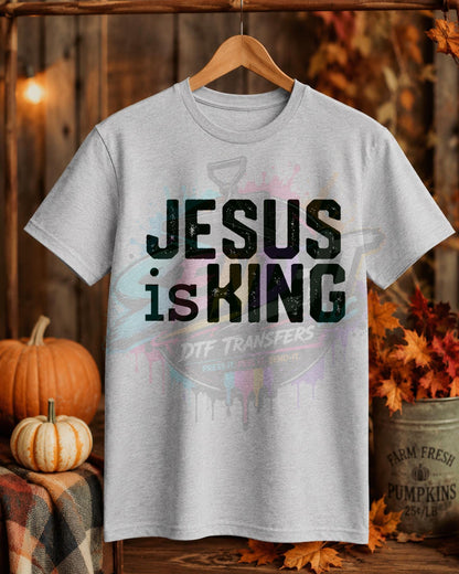 Jesus Is King, Religious, DTF Transfer