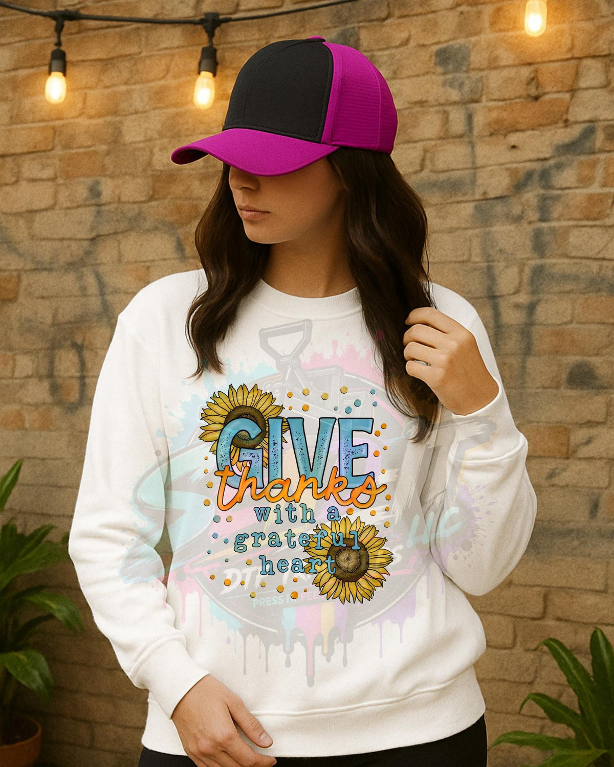 Give Thanks, Grateful Heart, DTF Transfer