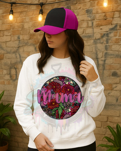 Mama, Floral, DTF Transfer