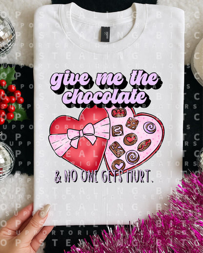 Give Me Chocolate, DTF Transfer