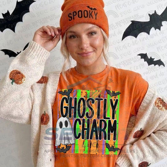 Ghostly, Charm, Halloween, Ghost, DTF Transfer