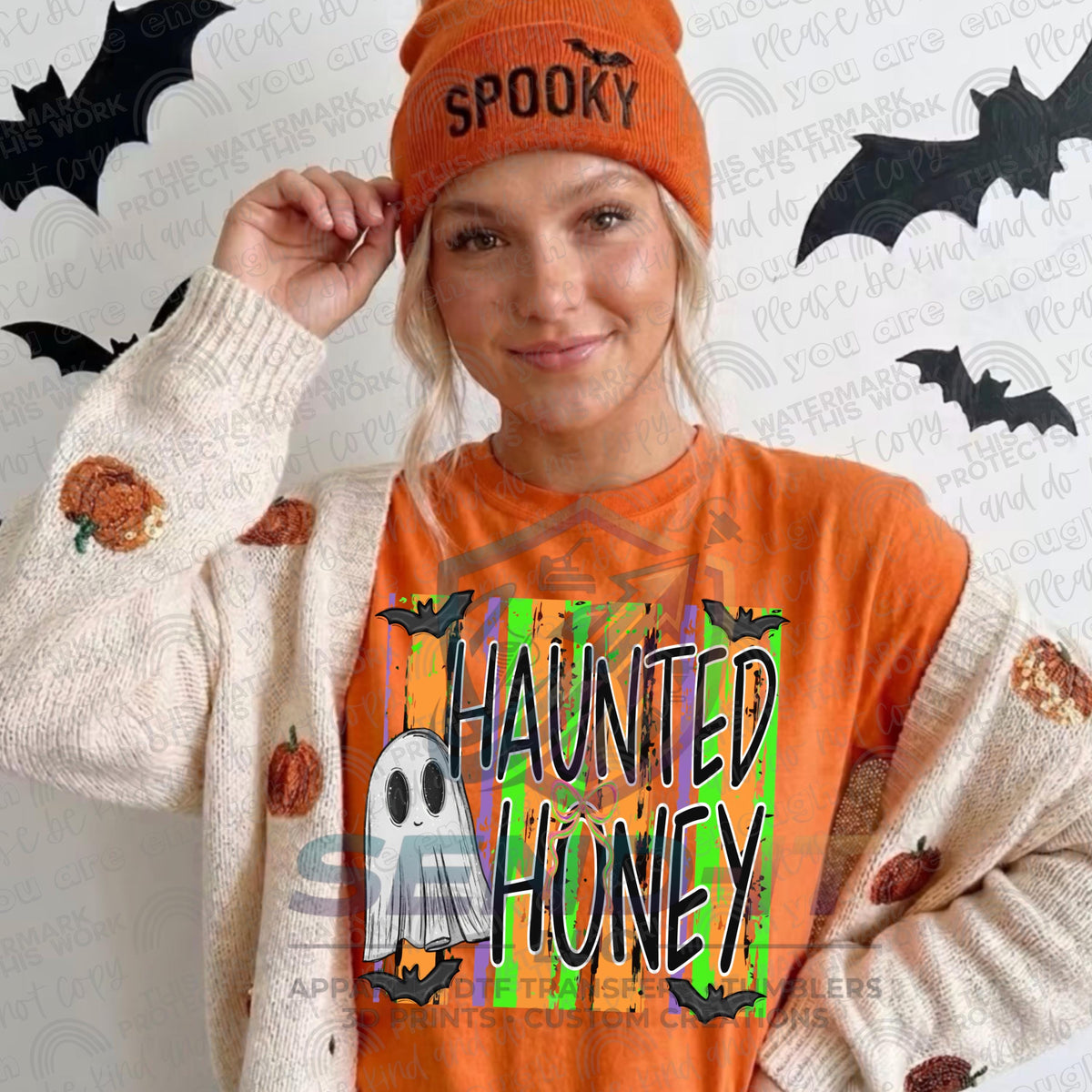 Haunted, Honey, Halloween, Ghost, DTF Transfer